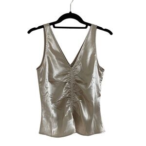 SOLD Ruched Satin Blouse